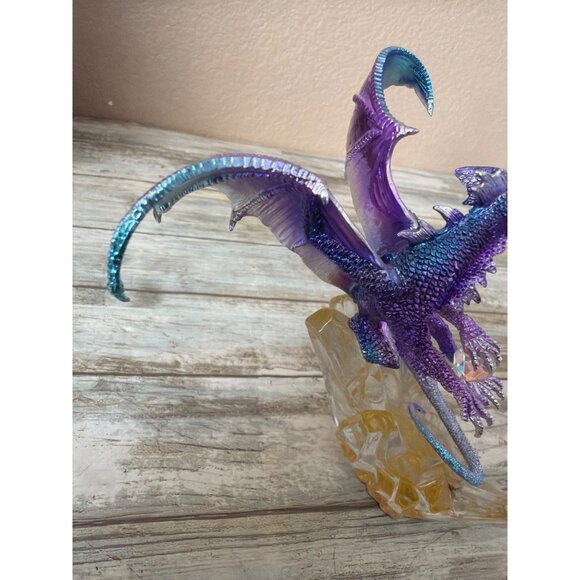 Franklin Mint Michael Whelan Keeper of the Crystal Dragon Purple Figurine 5.5" - Picture 14 of 16
